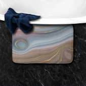 Luxe Strata | Stustblauw Taupe roze Agate Badmat