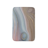 Luxe Strata | Stustblauw Taupe roze Agate Badmat (Voorkant Verticaal)