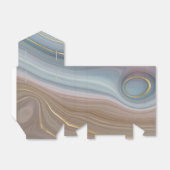 Luxe Strata | Stustblauw Taupe roze Agate Bedankdoosjes (Uitgevouwen)