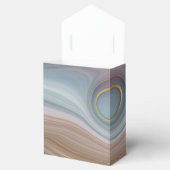 Luxe Strata | Stustblauw Taupe roze Agate Bedankdoosjes (Geopend)