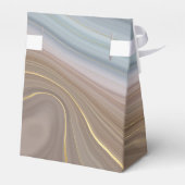 Luxe Strata | Stustblauw Taupe roze Agate Bedankdoosjes (Achterkant)