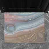 Luxe Strata | Stustblauw Taupe roze Agate Deurmat