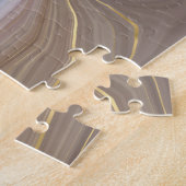 Luxe Strata | Stustblauw Taupe roze Agate Legpuzzel (Zijkant)