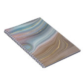 Luxe Strata | Stustblauw Taupe roze Agate Notitieboek (Rechterzijde)