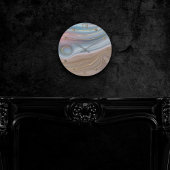 Luxe Strata | Stustblauw Taupe roze Agate Ronde Klok