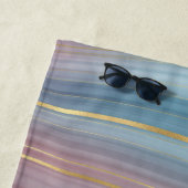 Luxe Strata | Stustblauw Taupe roze Agate Strandlaken (In situ)