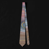 Luxe Strata | Stustblauw Taupe roze Agate Stropdas