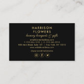 Luxe  Strepen en Bloemen Visitekaartje (Achterkant)