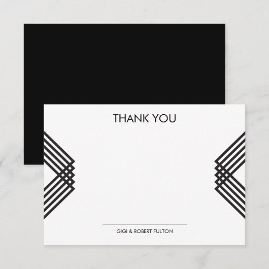 Luxe stripes bedankt (Voorkant / Achterkant)