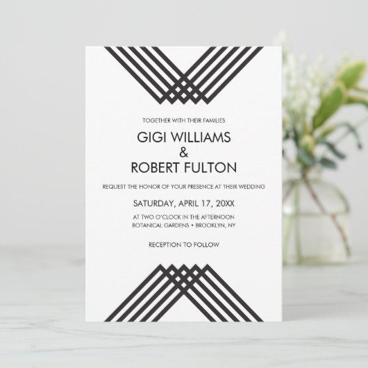 Luxe Stripes Kaart (Staand voorkant)