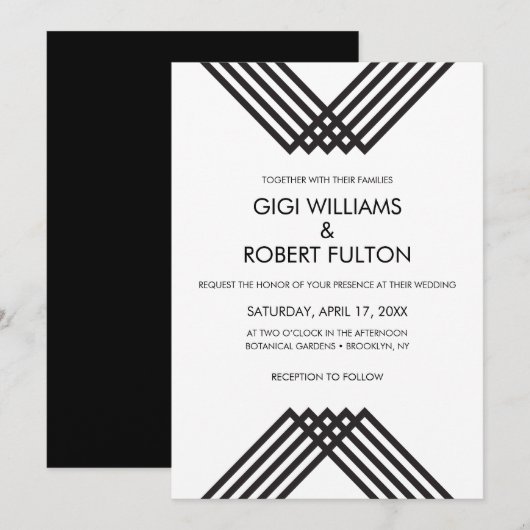 Luxe Stripes Kaart (Voorkant / Achterkant)