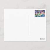 Luxe, summiere multicolor Glitter Mermaid Scales Briefkaart (Achterkant)