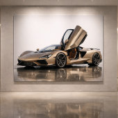 Luxe Supercar – Champagne Goud Hypercar Kaart