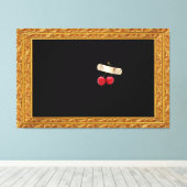 Luxe Surrealistische Kersen Canvasprint Canvas Afdruk (Insitu (Houten vloer))