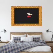 Luxe Surrealistische Kersen Canvasprint Canvas Afdruk (Insitu (Slaapkamer))