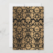 Luxe Sweet 16 Black Girly Verjaardag Kaart (Achterkant)