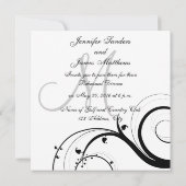Luxe Swirl Monogram repetitie Dinner Invitations Kaart (Achterkant)