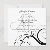 Luxe Swirl Monogram repetitie Dinner Invitations Kaart (Achterkant)