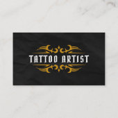 Luxe Tattoo Artist Gold Black Connect met ons Visitekaartje (Achterkant)