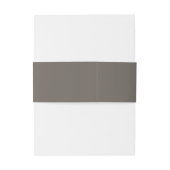 Luxe Taupe Bruiloft Uitnodigingen Wikkel (Achterkant Voorbeeld)