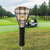 Luxe Taupe en Gold Plaid Golf Head Hoesje Golfheadcover