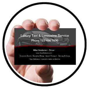 Luxe Taxi Limousine Autodienst Visitekaartje