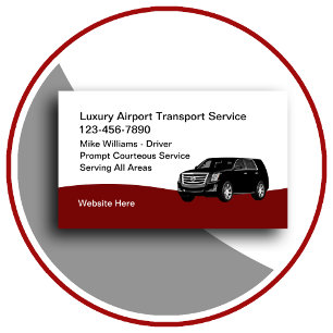 Luxe Taxi Service voor Vervoer naar de Luchthaven Visitekaartje
