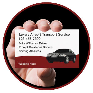 Luxe Taxi Vervoersdienst Luchthaven Auto Service Visitekaartje