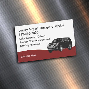 Luxe Taxi Vervoersdienst Luchthaven Magnetisch Visitekaartje
