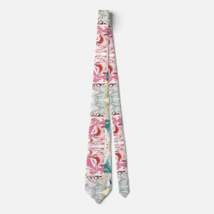Luxe Teal & Rose Goud Marmer Werveling Vloeibaar M Stropdas