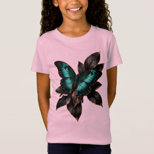 Luxe Teal Vlinder Acryl Wanddecoratie T-shirt
