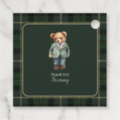 Luxe teddybeer babyshower bedankjes labels (Achterkant)