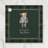 Luxe teddybeer babyshower bedankjes labels (Voorkant)