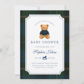 Luxe teddybeer babyshower kaart (Voorkant)