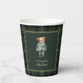 Luxe teddybeer babyshower papieren bekers (Achterkant)