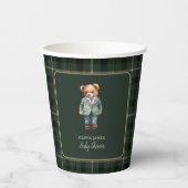Luxe teddybeer babyshower papieren bekers (Voorkant)
