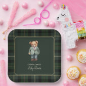 Luxe teddybeer babyshower papieren bordje (Feest)