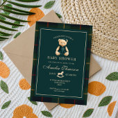 Luxe teddybeer babyshower uitnodiging