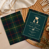 Luxe teddybeer babyshower uitnodiging