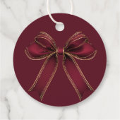 Luxe teddybeer Kerstboog Geruite Bedankt Bedankjes Labels (Achterkant)