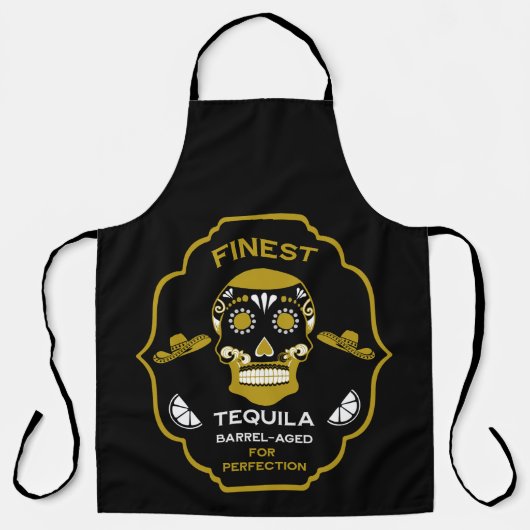 Luxe tequila cadeau schort (Voorkant)