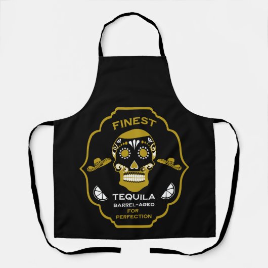 Luxe tequila cadeau schort (Voorkant)