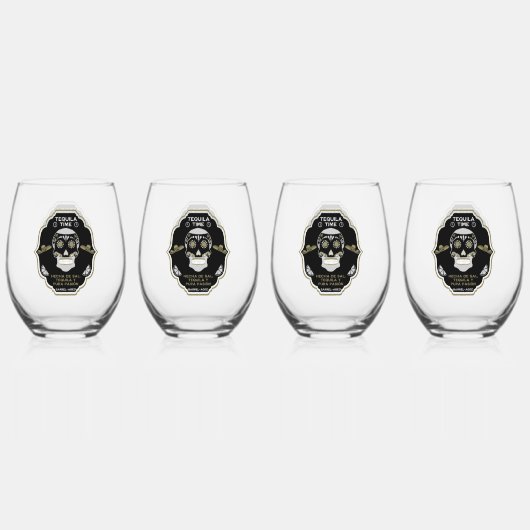 Luxe tequila cadeau wijnglas zonder voet (Voorkant)