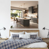 Luxe terras dineerervaring canvas afdruk (Insitu (Slaapkamer))