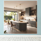 Luxe terras dineerervaring canvas afdruk (Insitu (Houten vloer))