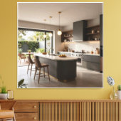 Luxe terras dineerervaring canvas afdruk (Insitu (Woonkamer))