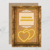 Luxe  textuur Islamitische bruiloft uitnodiging (Voorkant / Achterkant)