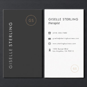 Luxe therapeut black goud elegant modern visitekaartje