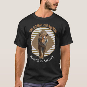 Luxe Tijger Stealth Modus - "Kracht is Stil" Geo T-shirt