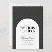 Luxe Tinis & Tees Golf Bachelorette Weekend Kaart (Voorkant)